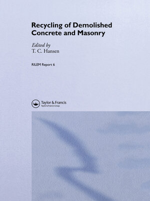cover image of Recycling of Demolished Concrete and Masonry